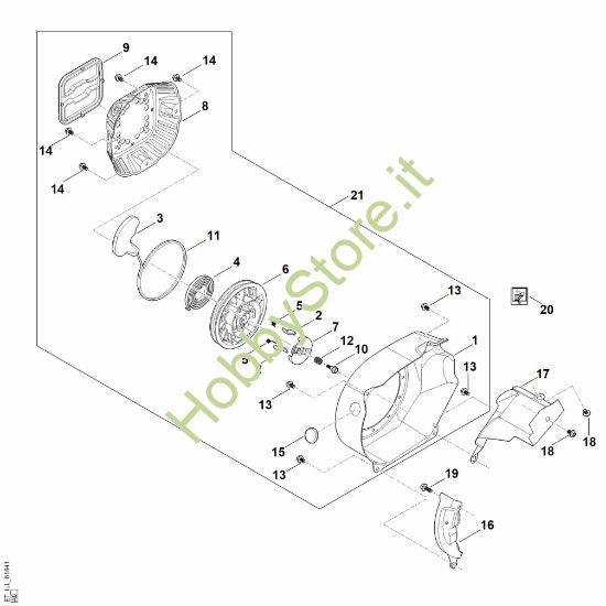 Picture of J - Sistema di avviamento e scatola filtro aria EHC 600.0 (EHC600-0004)